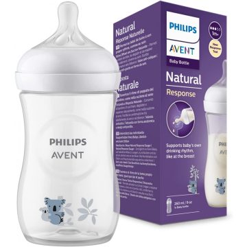   Philips AVENT Natural Response with Airfre 260 ml cumisüveg 1hó+ koala