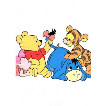 Disney pamut,gumis lepedő - Micimackó & barátai (fehér)