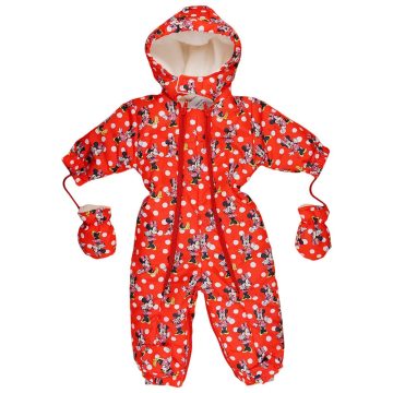 Disney Minnie baba kapucnis overall kesztyűvel 68-74 piros