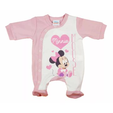   Hosszú ujjú elöl patentos rugdalózó Minnie egér mintával (62) - rózsaszín