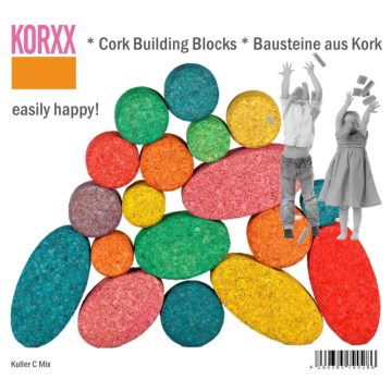   KORXX Parafa építőkocka szett - Kuller Mix színes 20db-os 