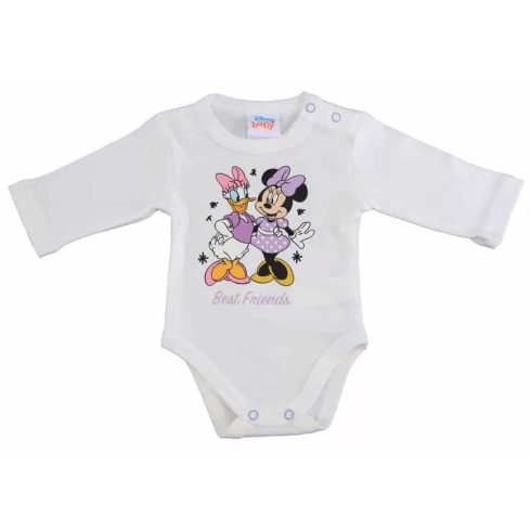 Disney Minnie mintával nyomott hosszú ujjú baba body (44) - fehér