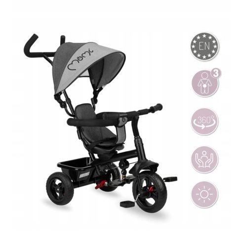 MoMi IRIS tricikli (forgatható üléssel) - Grey
