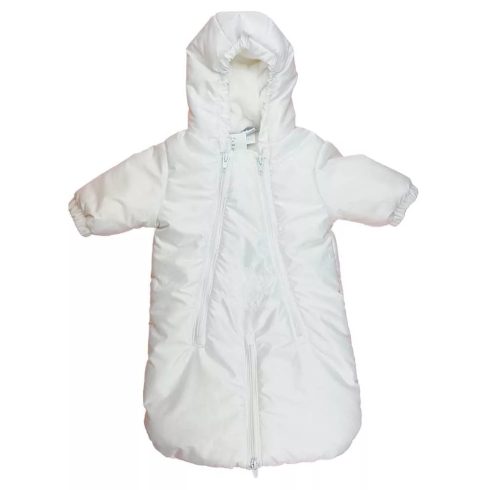 Bébi téli vízlepergetős bundazsák, overál (68-74) - fehér maci