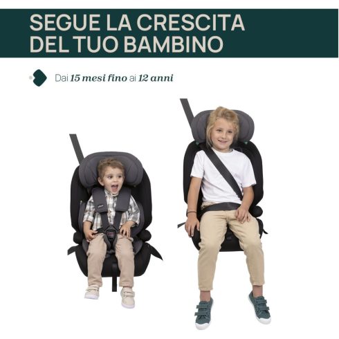 Chicco Gro-Up biztonsági autósülés I-Size 76-150 cm Isofix-nélküli autókba - Stone