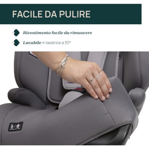 Chicco Gro-Up biztonsági autósülés I-Size 76-150 cm Isofix-nélküli autókba - Stone