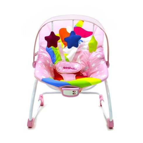 Asalvo Evolutive zenélő-rezgő pihenőszék 0-18 kg - Unicorn Pink