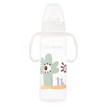   Baby Bruin polipropilén fogantyús cumisüveg, 240ml - Fehér 