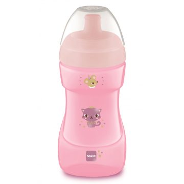 Mam 330 ml Sport Cup ivópohár - rózsaszín cica/egér