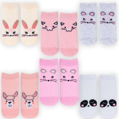 Yo!club pamut zokni 17/19 - vajszínű nyuszi