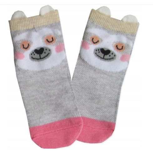 Yoclub pamut bokazokni 17/19 - szürke/rózsaszín/lajhár