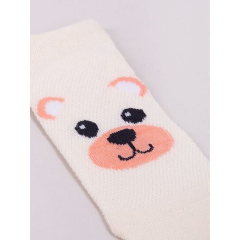 Yoclub pamut bokazokni 23/26 - krém/maci