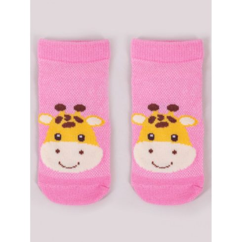 Yoclub pamut bokazokni 23/26 - rózsaszín/zsiráf