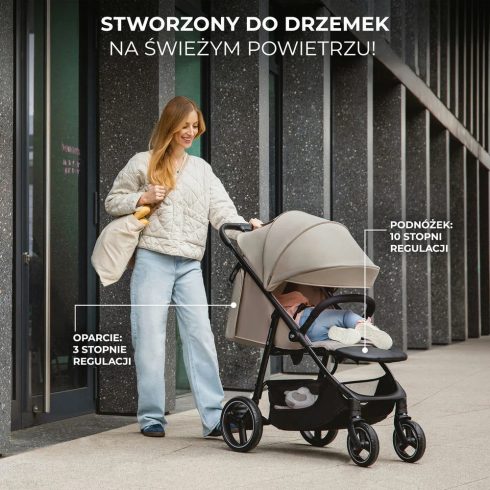 Kinderkraft Trig 3 sportbabakocsi - Stone Beige