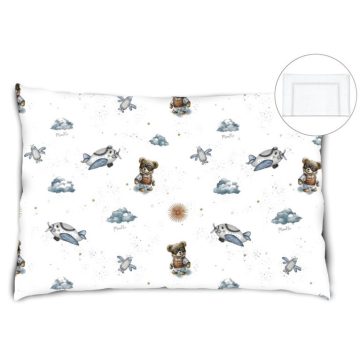 Lapos párna levehető huzattal 40x60 cm -    Kék maci