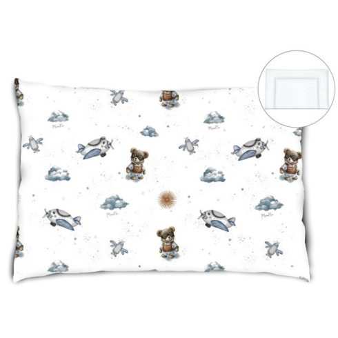 Lapos párna levehető huzattal 40x60 cm -    Kék maci