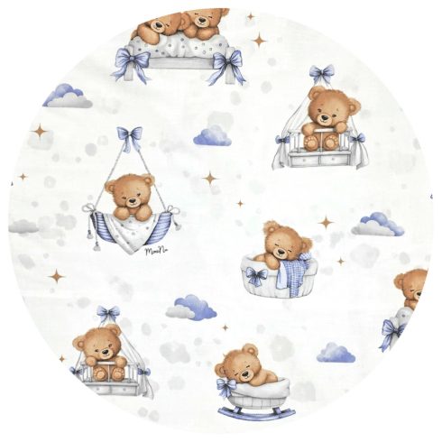 Baby Shop 2 részes babaágynemű 90x120 cm - Mackó álom kék