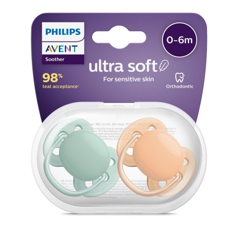 Philips AVENT SCF091/03 Ultrasoft Premium játszócumi 0-6hó neutral , 2 db