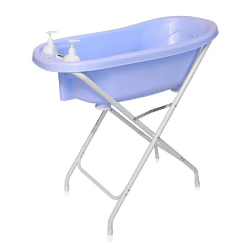 Lorelli kád leeresztő dugóval, babatartóval 88 cm + kádállvány -  Blue