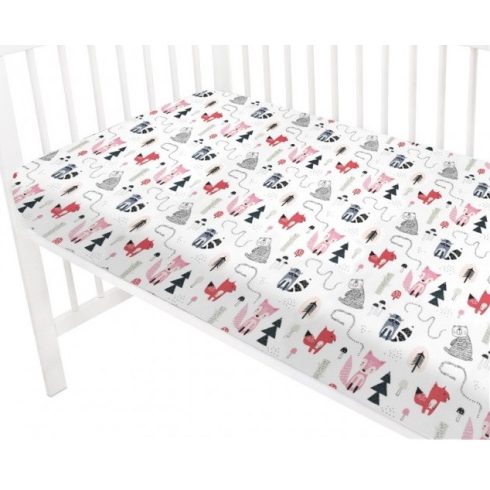 Baby Shop pamut,gumis lepedő 70*140 cm - kis róka 