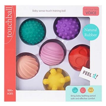 Puha tapintást fejlesztő labda szett 6 db 
