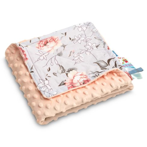 Sensillo kétoldalas babapléd 75x100cm - rózsás 