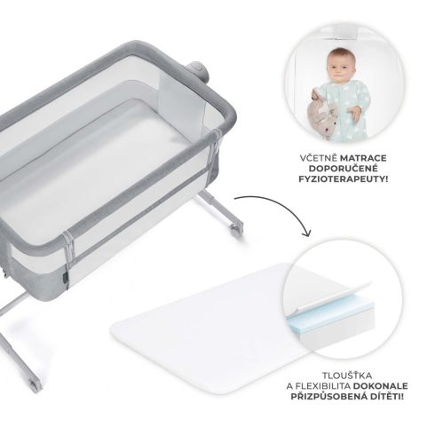 KINDERKRAFT Neste Up2 babaöböl és babaágy  - Light Grey