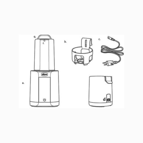 Chicco Cumisüveg-melegítő sterilizálóval
elektromos 0h +