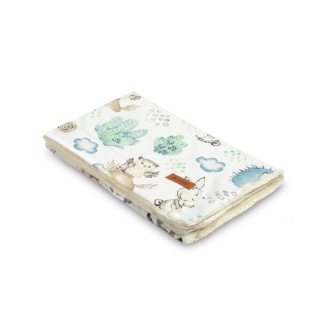 Sensillo kétoldalas babatakaró 80x100 cm - cuki állatkák 