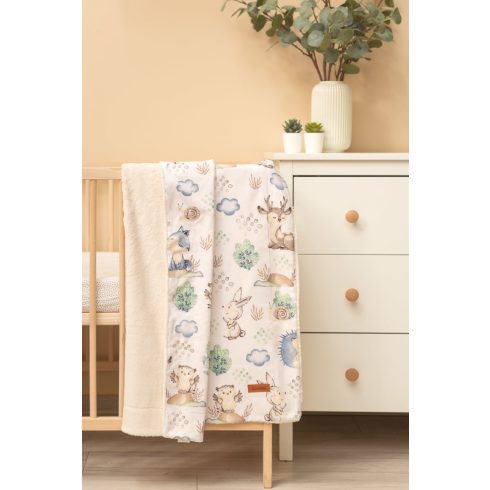 Sensillo kétoldalas babatakaró 80x100 cm - cuki állatkák 