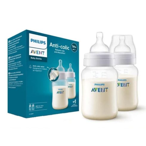 Philips AVENT Hasfájáscsökkentő cumisüveg 2 db
SCY103/02 260 ml 1hó+