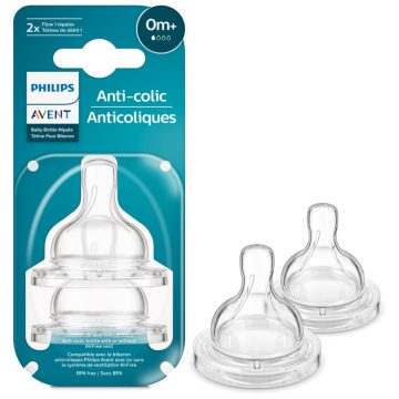   Philips AVENT SCY761/02 Etetőcumi Anti-colic újszülött átfolyás 0hó+ 2 db