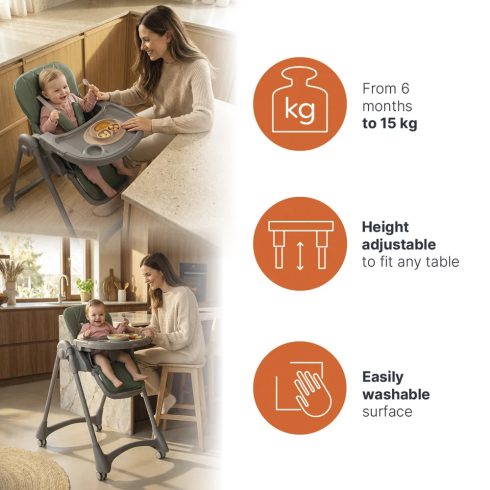 Zopa Primo multifunkciós etetőszék - Light Grey