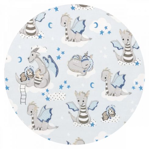 Baby Shop 3 részes ágynemű garnitúra - kék sárkány 