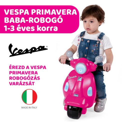 Chicco Vespa Primavera robogó 12-36 hó lábbal hajtós - rózsaszín