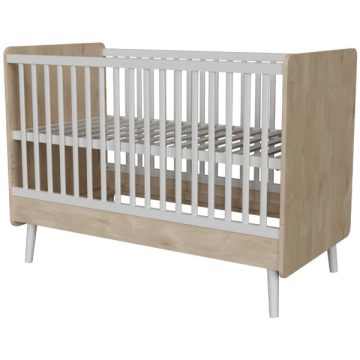 Peak Natural Oak & White Átalakítható 140-es babaágy