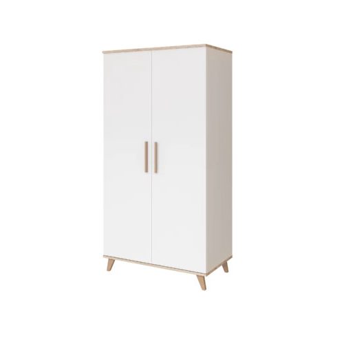 FLIP White & Oak 2 osztású szekrény