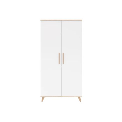 FLIP White & Oak 2 osztású szekrény
