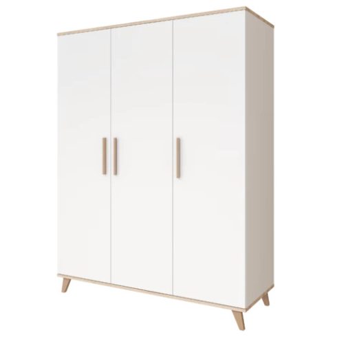 FLIP White & Oak 3 osztású szekrény