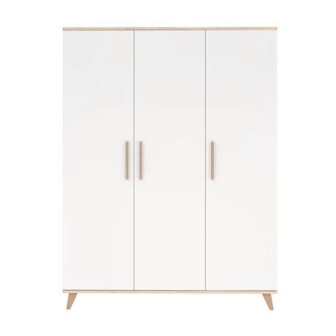 FLIP White & Oak 3 osztású szekrény