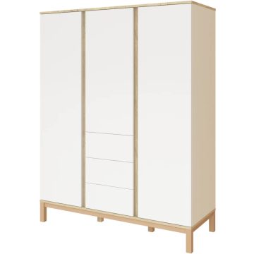 Loop White & Oak 3 osztású szekrény