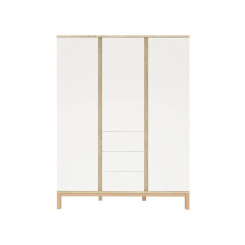 Loop White & Oak 3 osztású szekrény