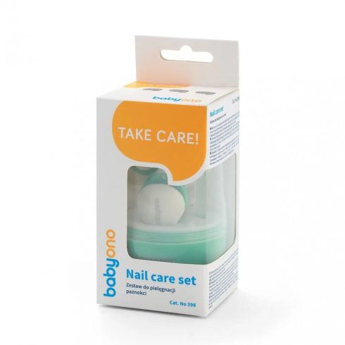 BabyOno manikűr készlet tokban - zöld