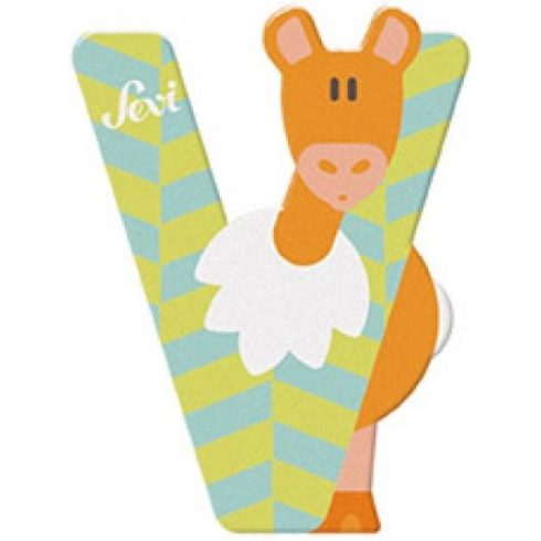 Sevi Fa betű állatos - V menta/lime