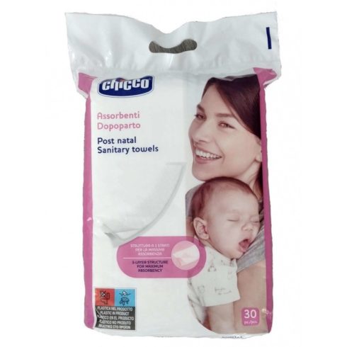 Chicco szülés utáni egészségügyi betét 3 rétegű - 30 db-os
