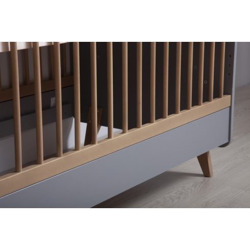 Faktum Colette Szürke 70*140-as babaágy - Arctic szürke/Sonoma tölgy 