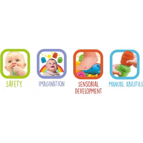 Clementoni Clemmy 24 db-os puha építőkockák