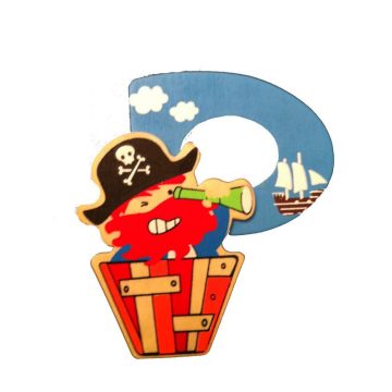 Fa betű P - kék kalóz