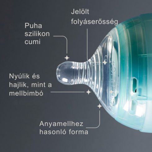 Tommee Tippee Advanced Anti-Colic+ 2db-os szilikon 3+ etetőcumi - közepes folyású