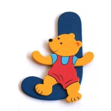 Fa betű J - kék maci